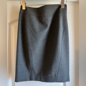 Petite gray pencil skirt
